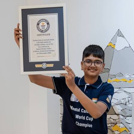 नाशिकचा १६ वर्षीय आर्यन शुक्ला जगप्रसिद्ध 'ह्युमन कॅल्क्युलेटर'...  ९ गिनेस वर्ल्ड रेकॉर्ड्ससह जगातील नंबर १...